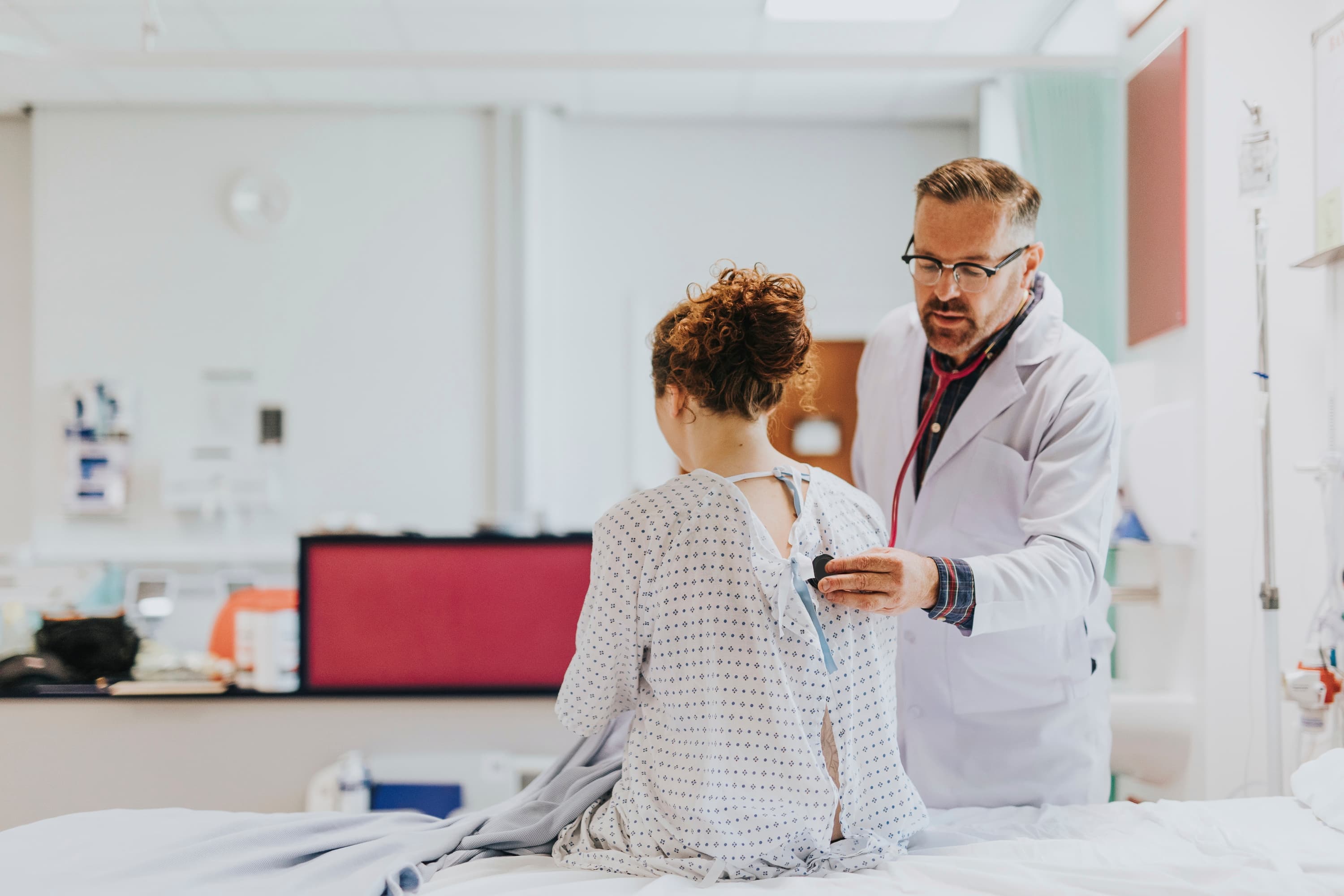 Doctor with patient